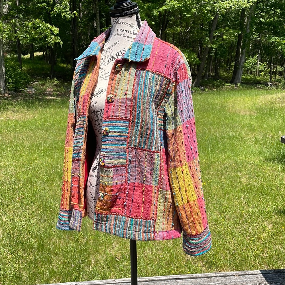 Vintage Travel Smith Multi-Colored Patchwork Jacket